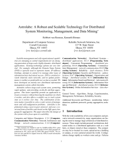 Astrolabe: A Robust and Scalable Technology For Distributed