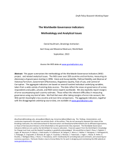 The Worldwide Governance Indicators