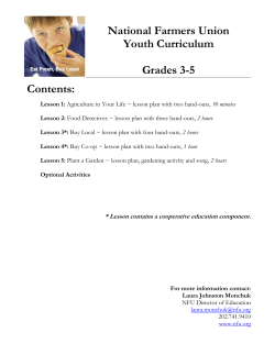 National Farmers Union Youth Curriculum Grades 3