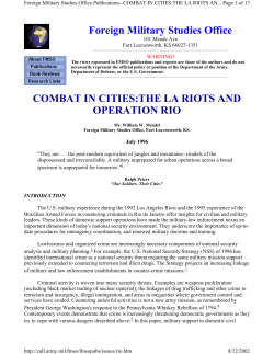 combat in cities:the la riots and operation rio