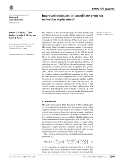 Improved estimates of coordinate error for molecular