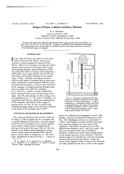 Ranges of Protons in Medium and Heavy Elements 435