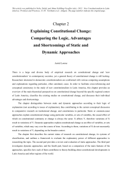 Explaining Constitutional Change