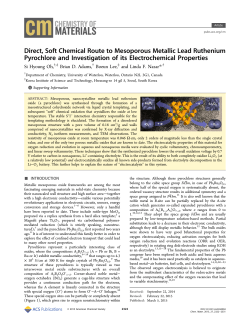 Direct, Soft Chemical Route to Mesoporous Metallic Lead
