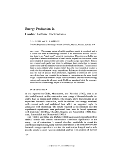 Energy Production in Cardiac Isotonic Contractions