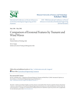 Comparison of Erosional Features by Tsunami and Wind Waves