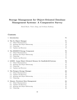 Storage Management for Object-Oriented Database Management