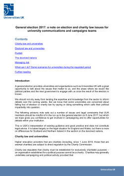 Guidance for university communications and