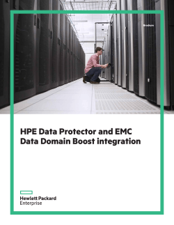 HPE Data Protector and EMC Data Domain Boost integration brochure