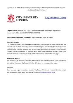 Pulse oximetry in the oesophagus