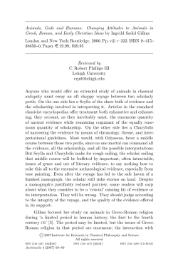 Animals, Gods and Humans: Changing Attitudes to Animals in Greek