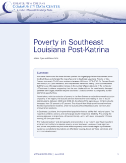 Poverty in Southeast Louisiana Post-Katrina
