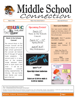 March 2016 Newsletter - Ripon Area School District