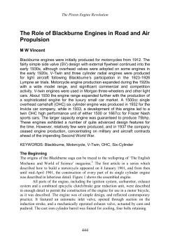 The Role of Blackburne Engines in Road and Air Propulsion