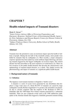 CHAPTER 7 Health-related impacts of Tsunami disasters