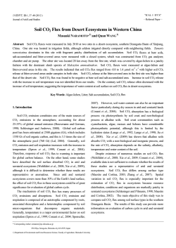 Soil CO2 Flux from Desert Ecosystems in Western China