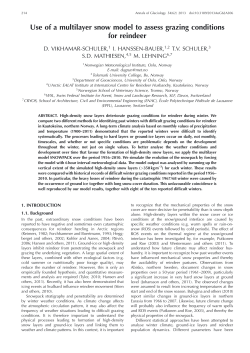 Use of a multilayer snow model to assess grazing conditions for