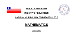 Mathematics - International Bureau of Education