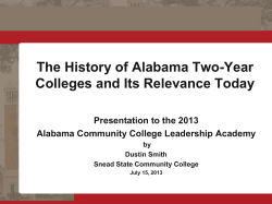 In Alabama... - The University of Alabama