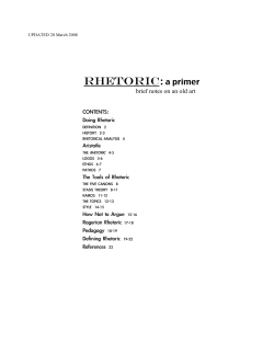 Rhetoric- A Primer