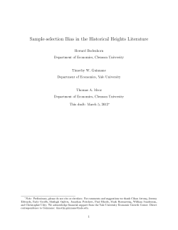 Sample-selection Bias in the Historical Heights