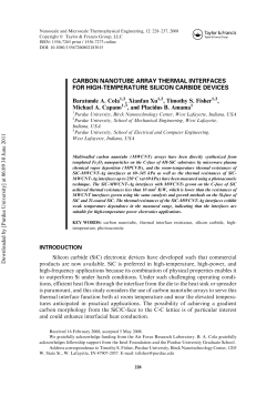 Carbon Nanotube Array Thermal Interfaces for High