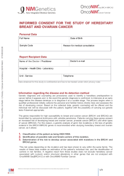 informed consent for the study of hereditary breast