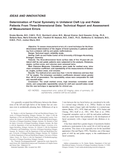 IDEAS AND INNOVATIONS Determination of Facial Symmetry in