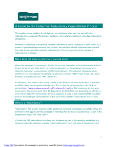 A Guide to the Collective Redundancy Consultation