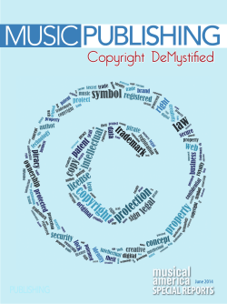 Musical America Special Reports: Music Publishing &ndash; Copyright