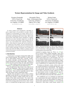 Texture Representations for Image and Video