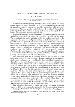 In the study of maligmancy, biologists and