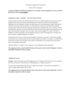 AP English Language and Composition Summer 2016