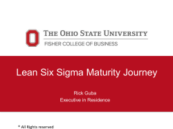 Lean Six Sigma Maturity Journey