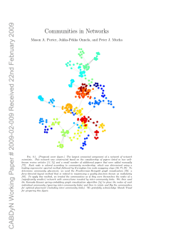 CABDyN Working Paper # 2009-02-009 Received 22nd February