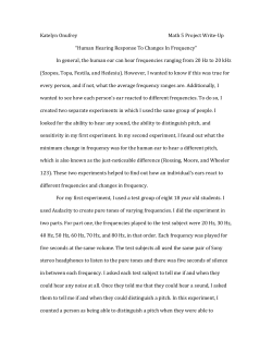 Human Hearing Response To Changes