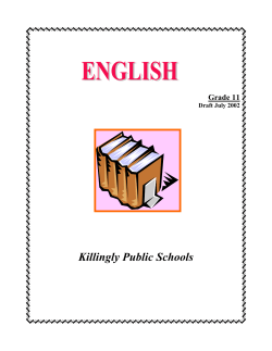 English Gr. 11 - Killingly Public Schools