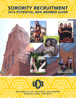 sorority recruitment - UCO - The University of Central Oklahoma