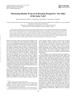 Measuring Identity From an Eriksonian Perspective: Two Sides of