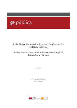Social Rights, Constitutionalism, and the German So