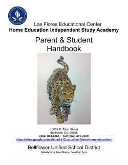School Handbook - the Bellflower Unified School District