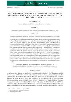 an archaeometallurgical study of 13th