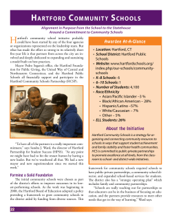 hartford community schools - Coalition for Community Schools