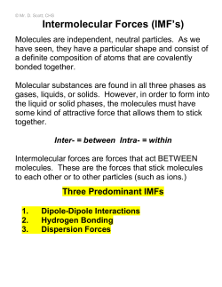 Intermolecular Forces
