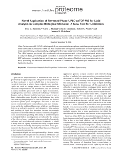 Novel Application of Reversed-Phase UPLC-oaTOF