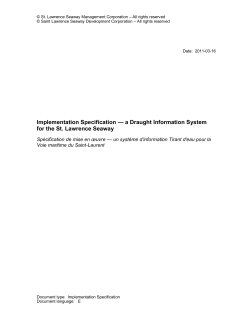 Implementation Specification &mdash; a Draught Information