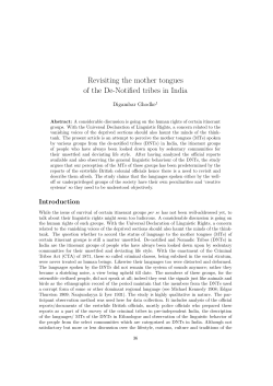 Revisiting the mother tongues of the De