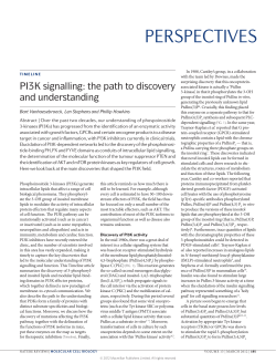 PI3K signalling: the path to discovery and understanding