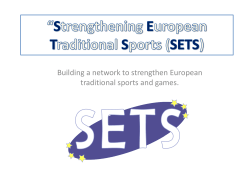 Strengthening European Traditional Sports SETS