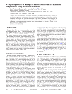A simple experiment to distinguish between replicated and